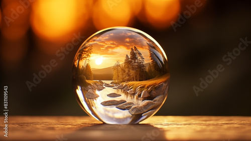 Beautiful scenery in the crystal ball  © YT