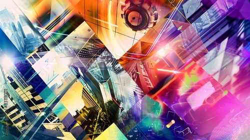 Business and modern technologies Art collage : Generative AI