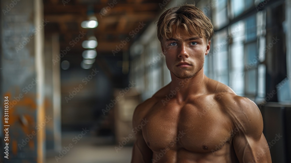 Fototapeta premium Echoes of Industry. Generative AI