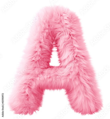 PNG  Fur letter A pink white background accessories. photo