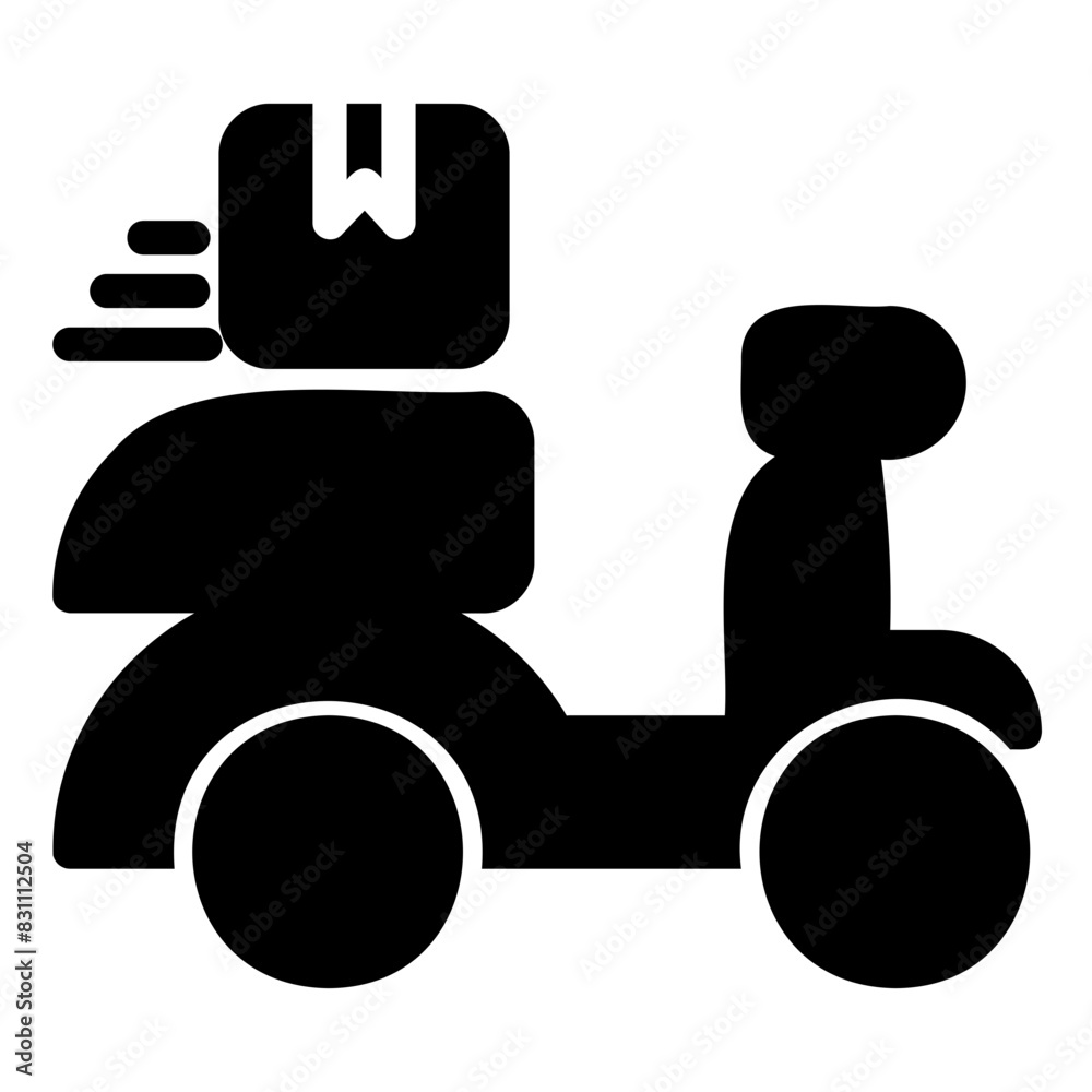 Delivery Icon in Solid Style Delivery Icon in Solid Style