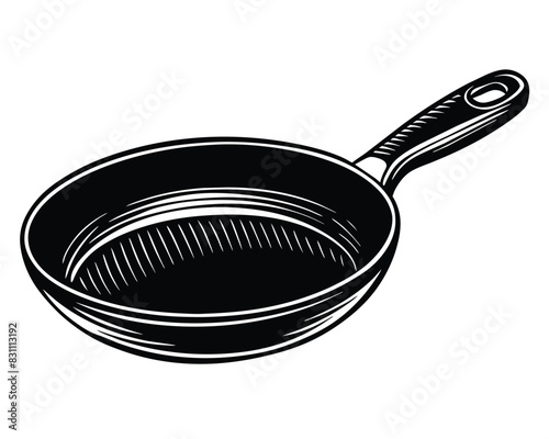 Frying pan isolated on white background