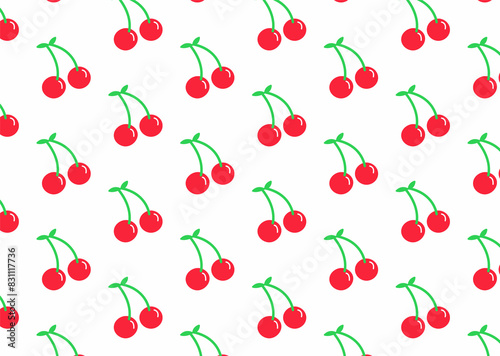 seamless pattern with cherries