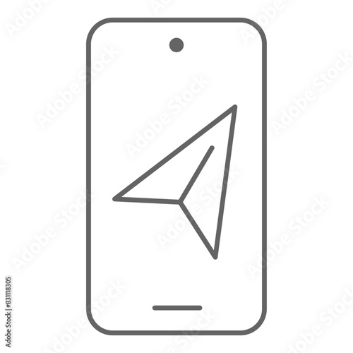 Map follow icon, vector illustration, simple design, best used for web