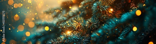 Evening Christmas tree lights, defocused and blurred background, soft bokeh, warm and inviting, AI generated, festive mood 8K , high-resolution, ultra HD,up32K HD