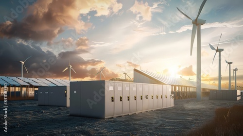 Renewable energy storage technology, such as advanced batteries and flywheel systems, is crucial for balancing supply and demand and ensuring a stable energy supply.