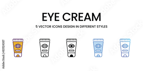 Eye Cream icons vector set stock illustration.