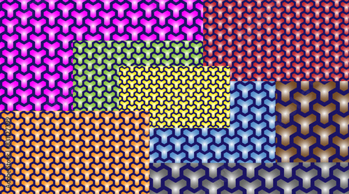 Structure art pattern illustration design has 8 different gradients that can be activated from the layers section color: Orange Yellow Red Green Magenta Brown Gray Blue