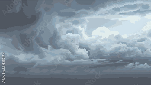 vector image of a stormy sky before rain