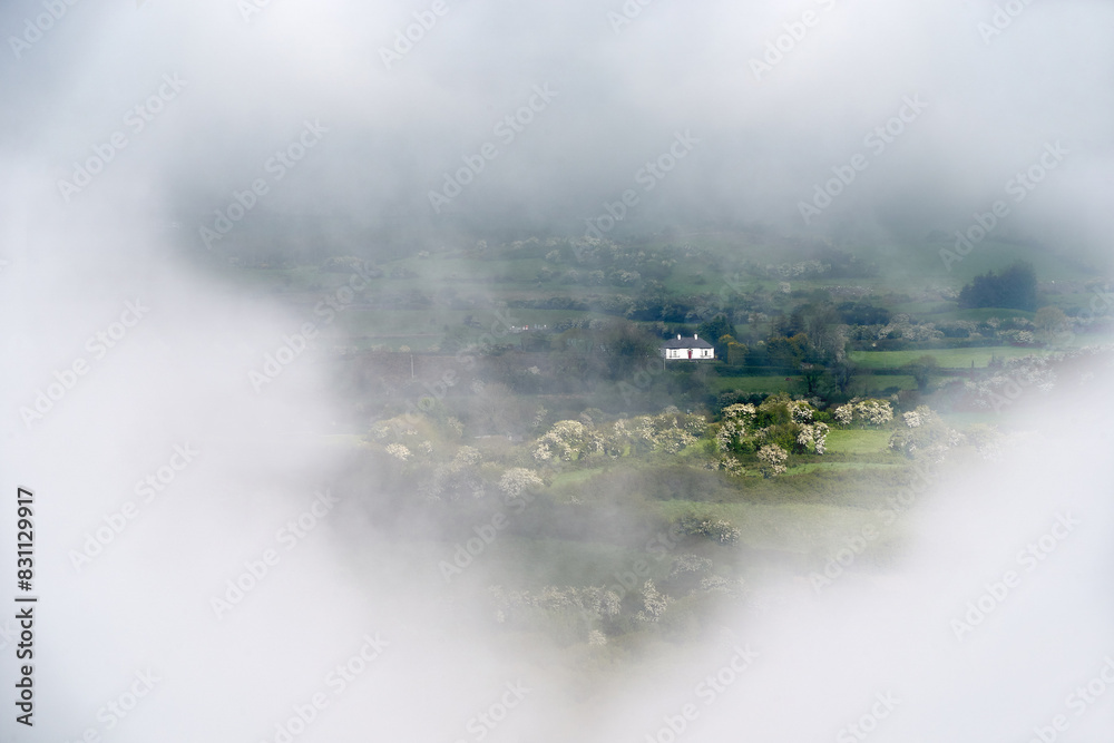 ireland bog land cloudy valley ireland bog land cloudy valley