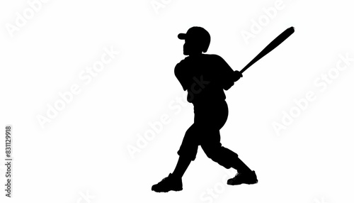 Shadow of a baseball player