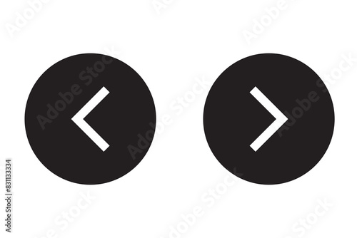 Left right or back next icon button vector photo