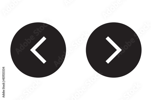 Left right or back next icon button vector