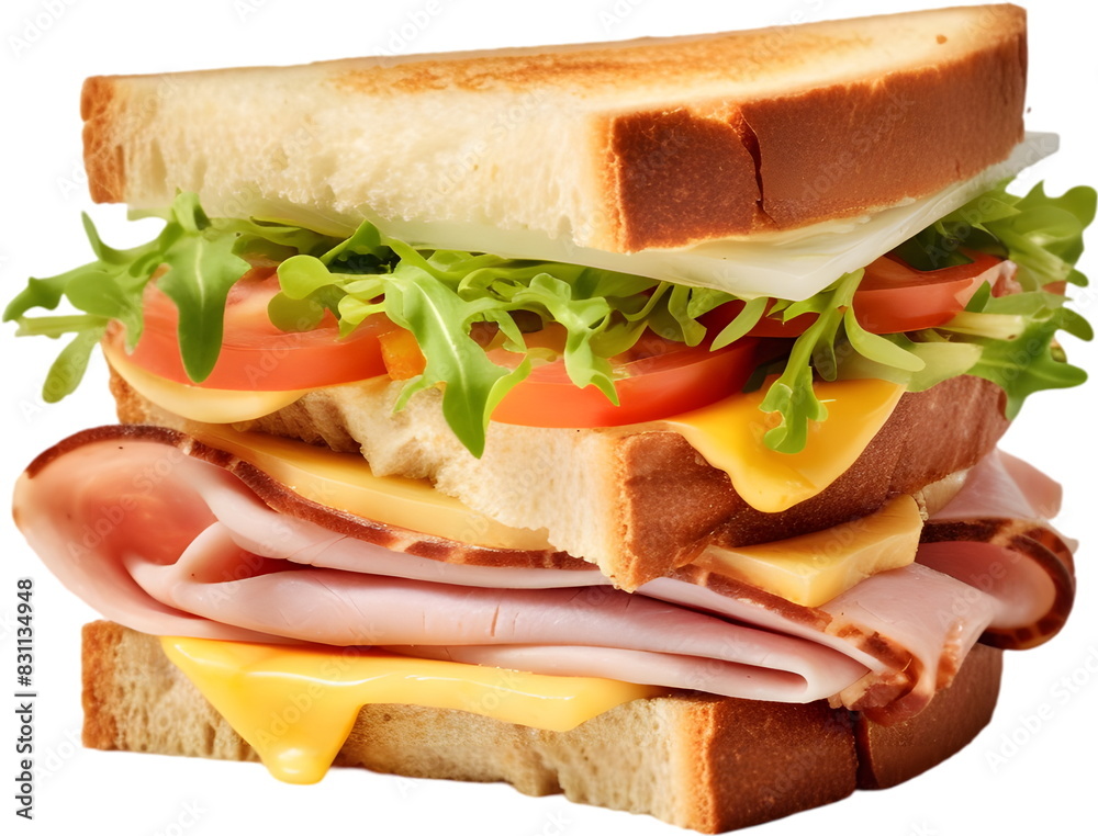 Obraz premium Ham Cheese Sandwich
