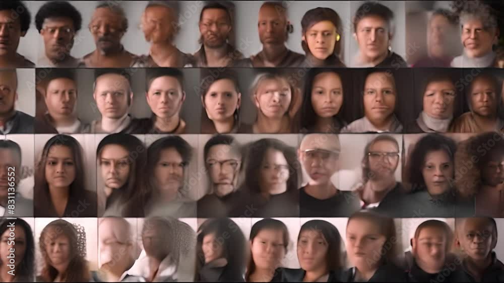 Varied Facial Expressions in Large Group of People Generative AI Varied Facial Expressions in Large Group of People Generative AI