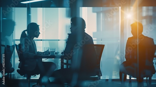 Business People Meeting Communication Discussion Working Office Concept : Generative AI