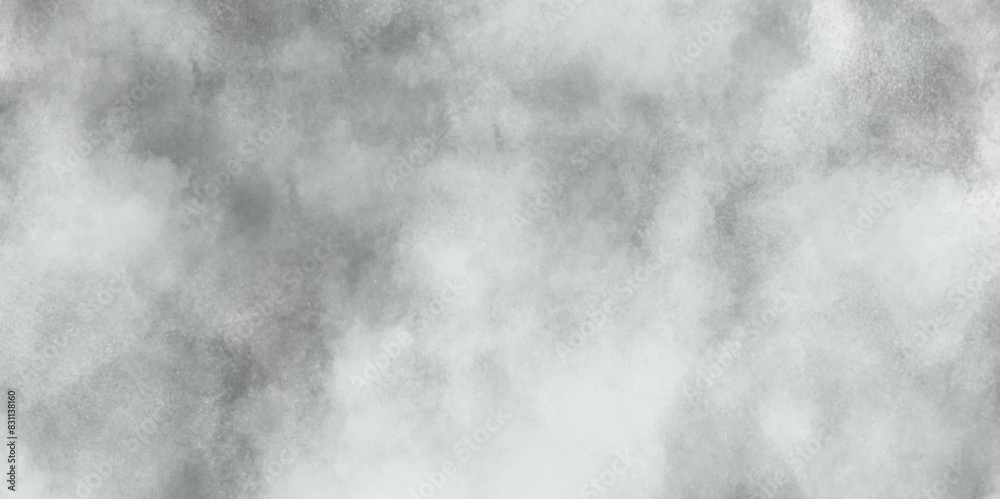 Abstract Black and white old stained grunge grey shades watercolor background. Watercolor white and light gray texture, background. Illustration.