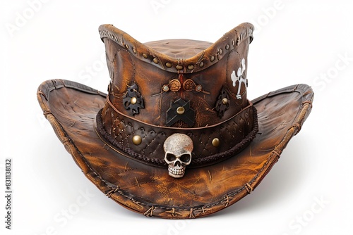 Brown hat skull