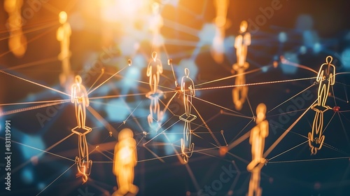 Business network concept Group of businessperson : Generative AI