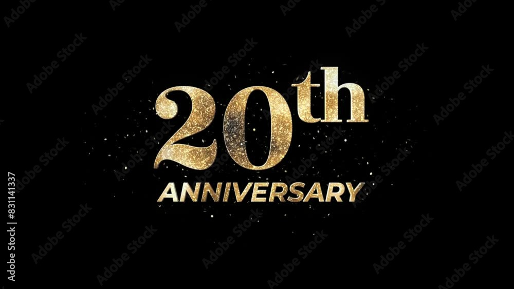 20th Anniversary Animation Text, Alpha Channel 20th Anniversary Animation Text, Alpha Channel