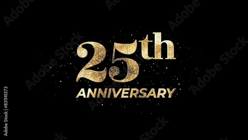 25th Anniversary Animation Text, Alpha Channel