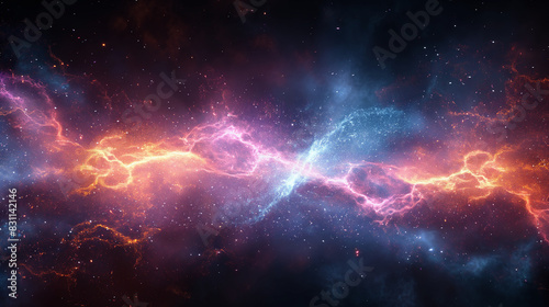 Abstract zap explosion dash line lightning bolt background pattern design. photo