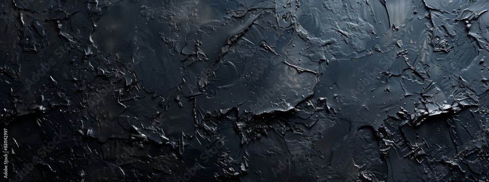 Black abstract background with rough texture and dark grunge effect, top view Black abstract background with rough texture and dark grunge effect, top view