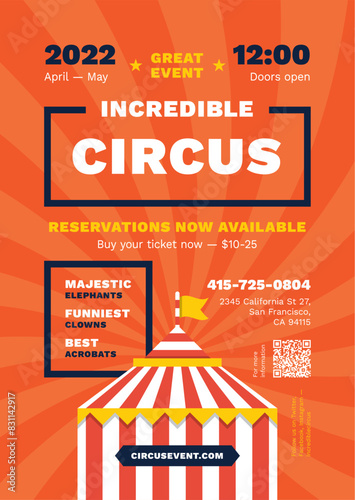 Circus Event Poster Template