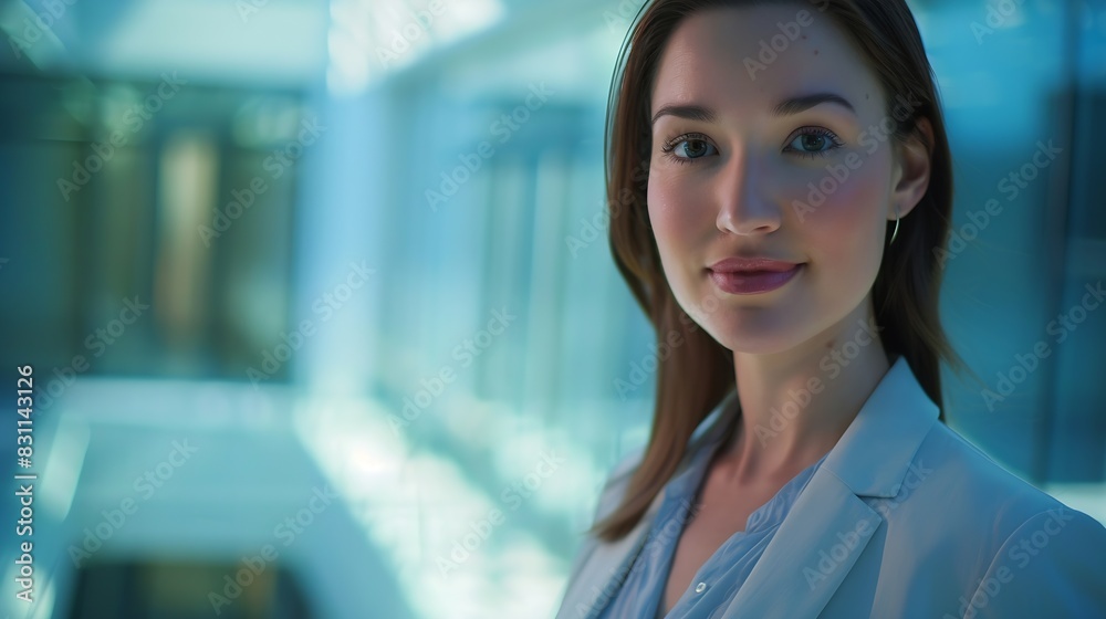 Successful business woman looking confident and smiling : Generative AI Successful business woman looking confident and smiling : Generative AI
