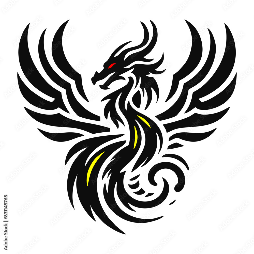 Obraz premium Black Dragon Indonesian Mythology