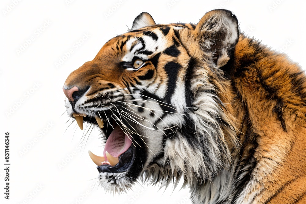 Obraz premium Snarling tiger focused on prey