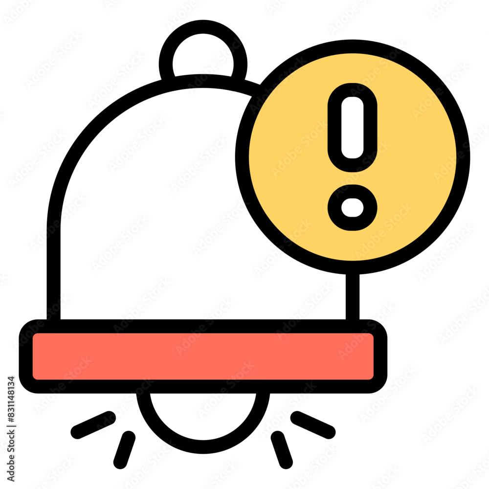 A trendy vector design of bell warning icon
A trendy vector design of bell warning icon