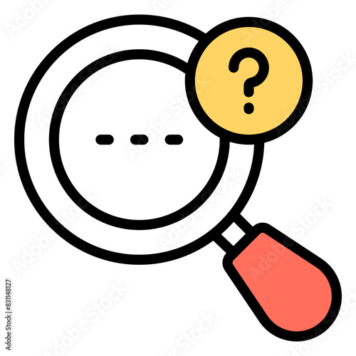 A unique design icon of search query 

