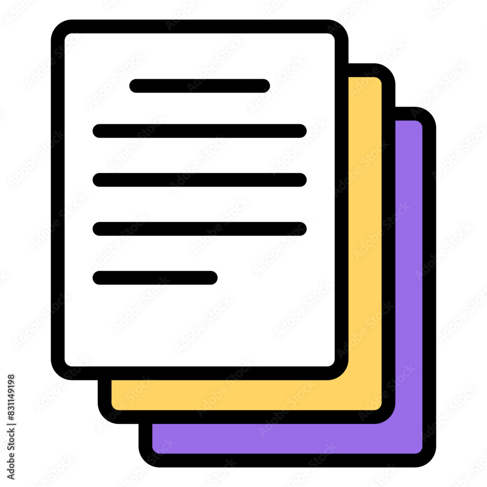 Trendy design icon of files
Trendy design icon of files