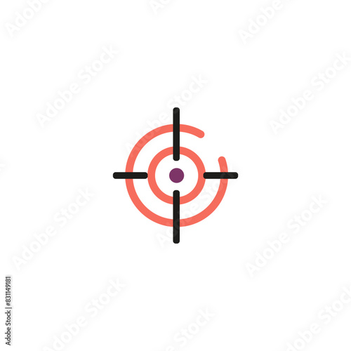 Illustration of a laser sight on an isolated background. photo