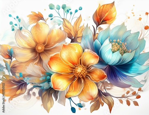 Floral on White