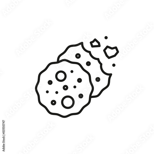 Chocolate cookies icon. Simple chocolate cookies icon for social media, app, and web design. Vector illustration