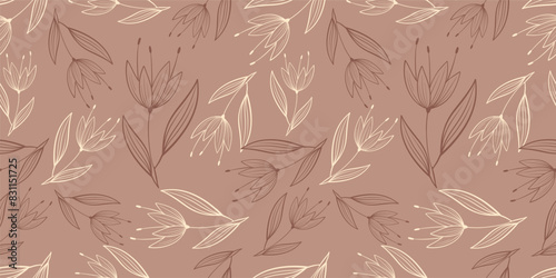 Lovely and Beautiful Spring Flowers Pattern for Fabric, Wallpaper, and More