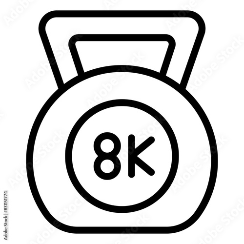 A trendy vector design of kettlebell

