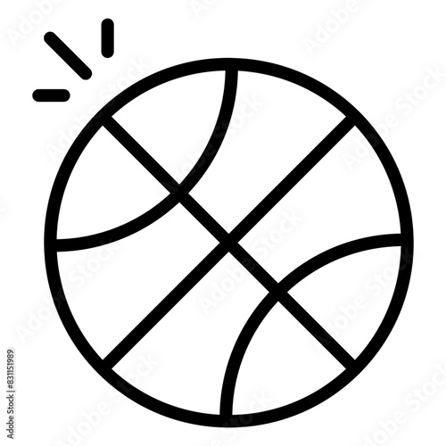 Editable design icon of basketball

