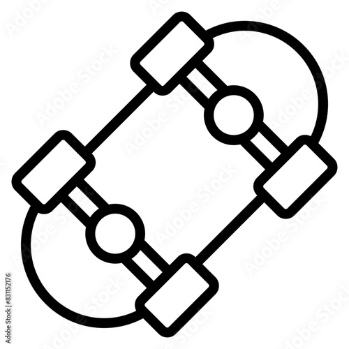 An icon design of skateboard

