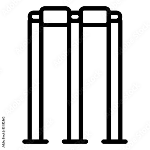 An amazing design icon of cricket wicket

