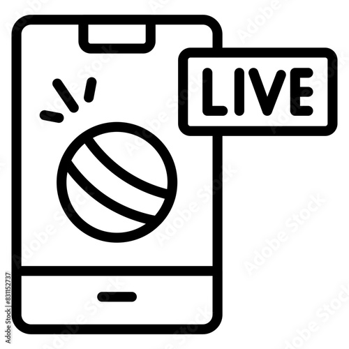 Premium download icon of live match 

