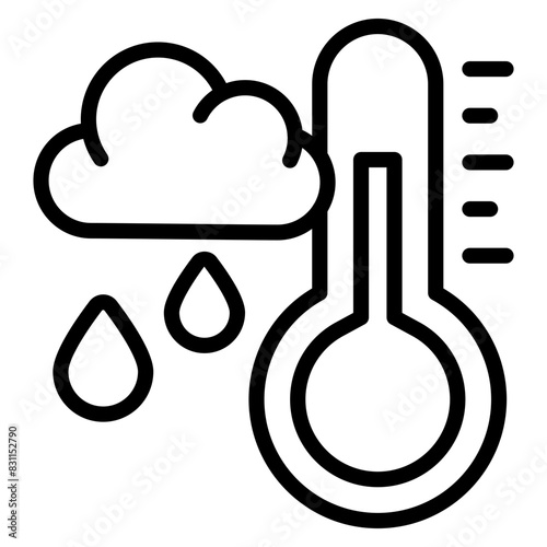 Cloud temperature icon in perfect design

