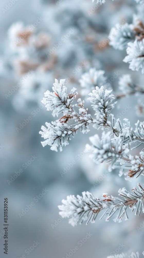 Macro Close-up of Beautiful Hoar Frost Crystals on Natural Scenic Landscape - Stunning Winter Wonderland Background，Beautiful background image of frost in nature close-up, natural beauty, 4k HD wallpa