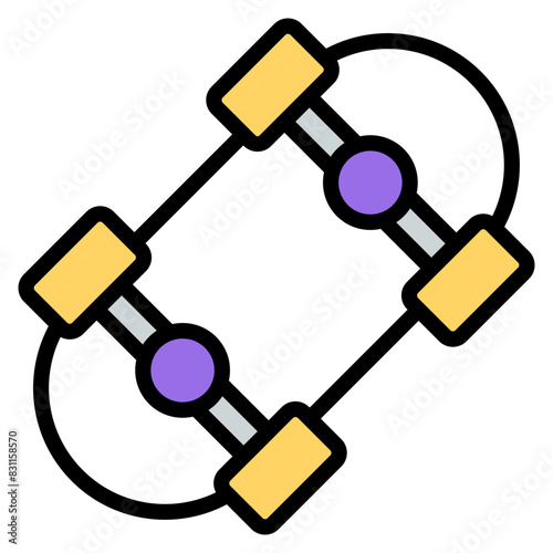 An icon design of skateboard

