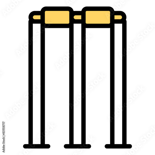 An amazing design icon of cricket wicket

