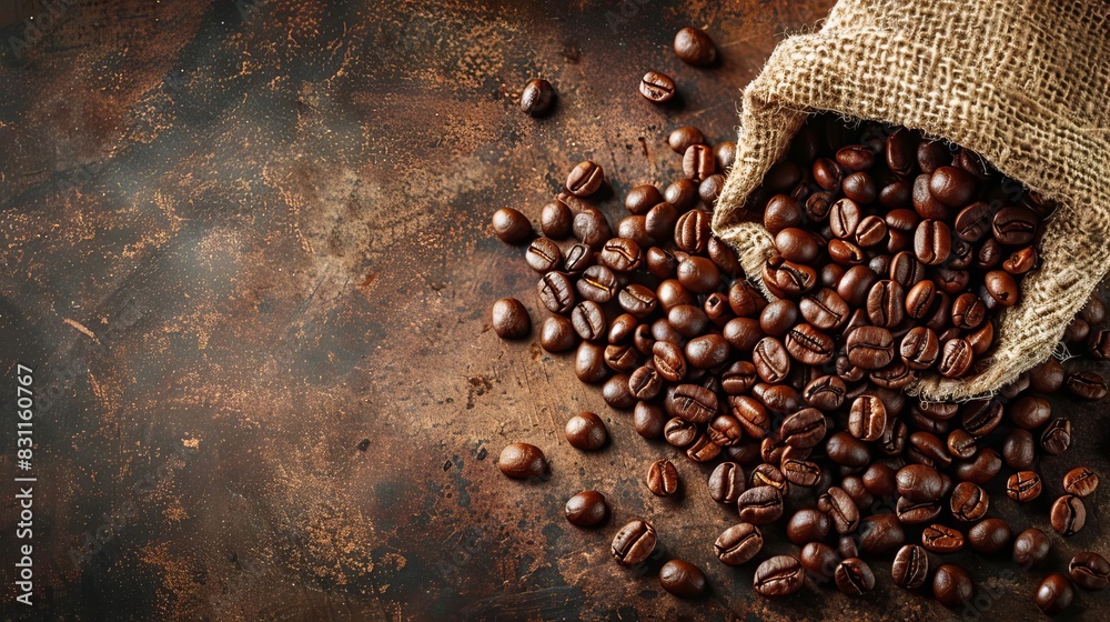 aromatic explosion burst of freshly roasted coffee beans on rustic background aromatic explosion burst of freshly roasted coffee beans on rustic background