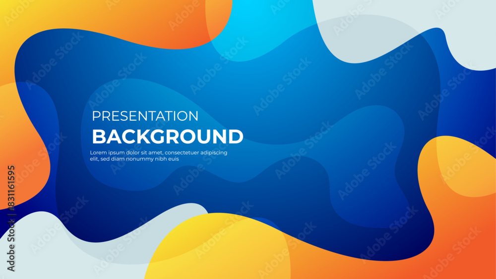 blue and yellow orange abstract fluid background. great for presentation, banner, poster, etc. blue and yellow orange abstract fluid background. great for presentation, banner, poster, etc.