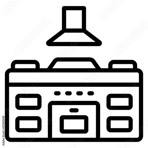 Modern design icon of kitchen

